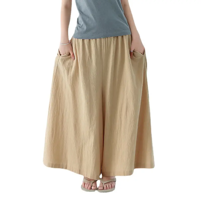 Lotte Cotton Wide Leg Pants Navy Blue 2021 - Image 17