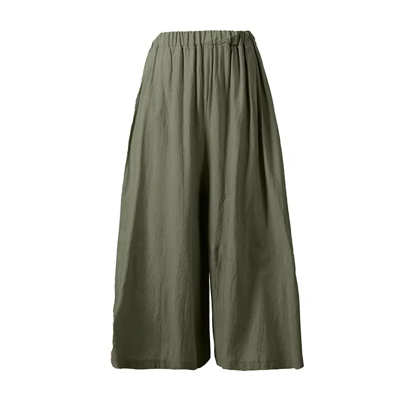 Lotte Cotton Wide Leg Pants Navy Blue 2021 - Image 11