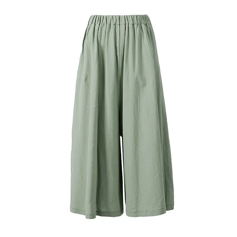 Lotte Cotton Wide Leg Pants Navy Blue 2021 - Image 12