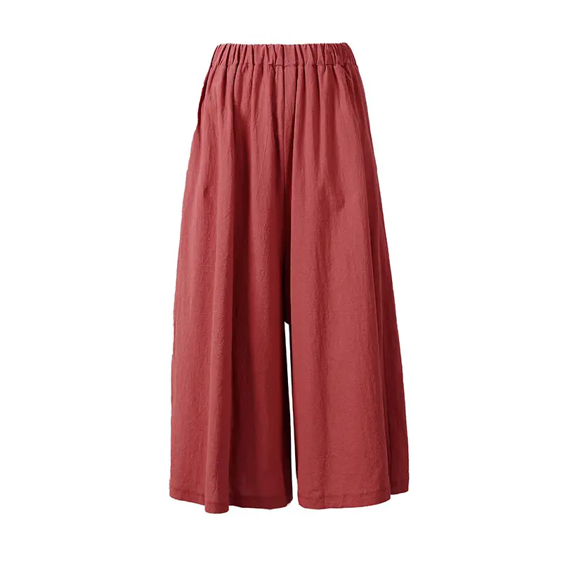 Lotte Cotton Wide Leg Pants Navy Blue 2021 - Image 3