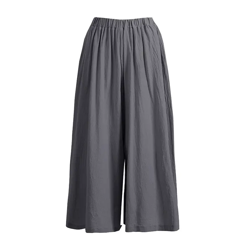 Lotte Cotton Wide Leg Pants Navy Blue 2021 - Image 4