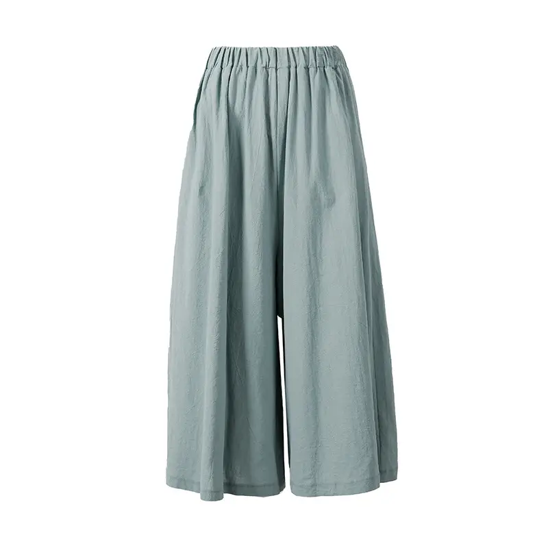 Lotte Cotton Wide Leg Pants Navy Blue 2021 - Image 9