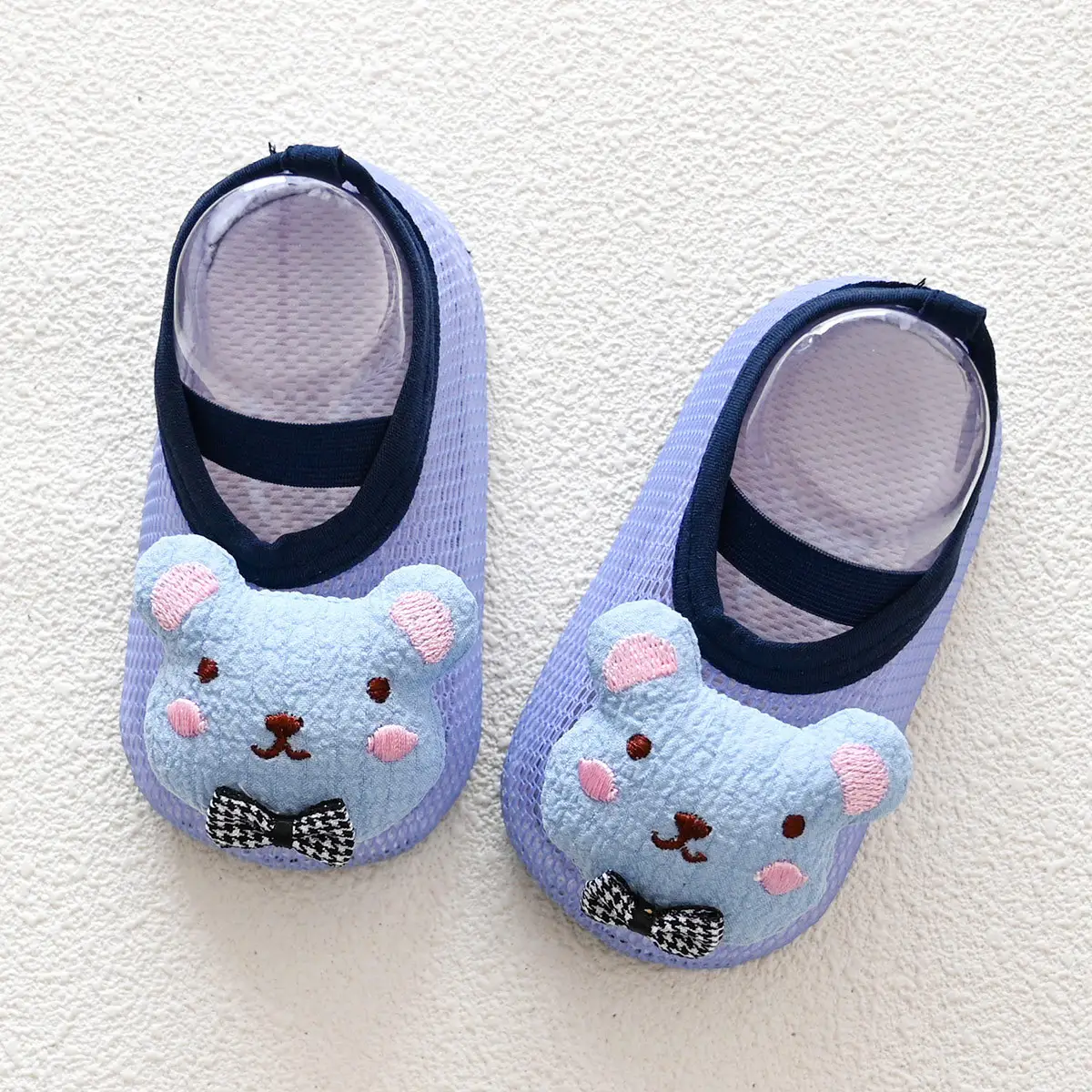 Baby Floor Socks Blue Pink 1-3Yrs Breathable - Image 2