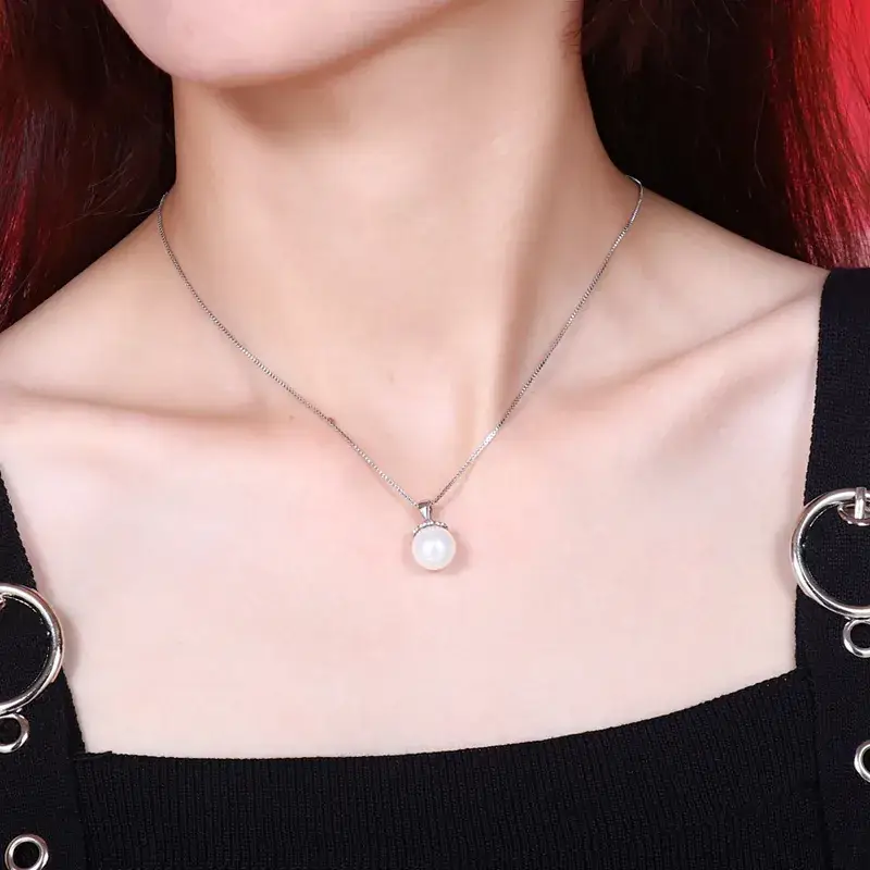Pink Pearl Flower Pendant Necklace for Women - Image 4