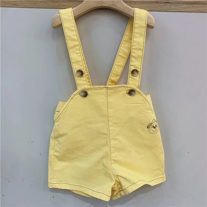 2026 Korean Boys Summer Striped T-Shirt Overalls Set