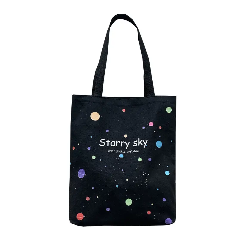 Spring and Summer Canvas Bag Women's Summer Ins Japanese Style Han Feng Large Capacity Student Class Schoolbag Shoulder Hand Carrying Bag - Image 9