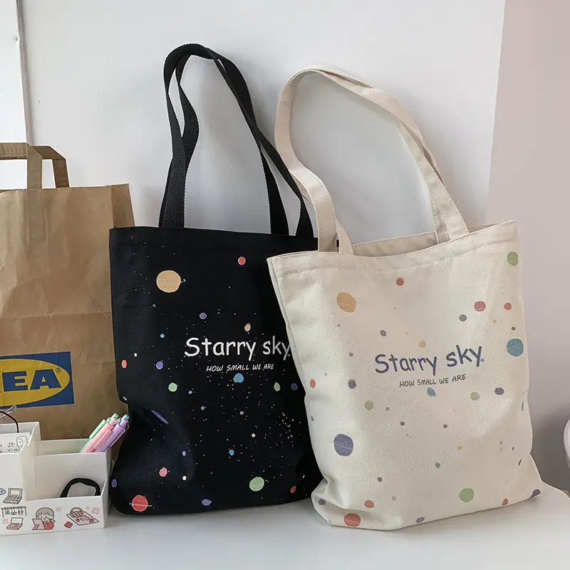 Spring and Summer Canvas Bag Women's Summer Ins Japanese Style Han Feng Large Capacity Student Class Schoolbag Shoulder Hand Carrying Bag — feature 10