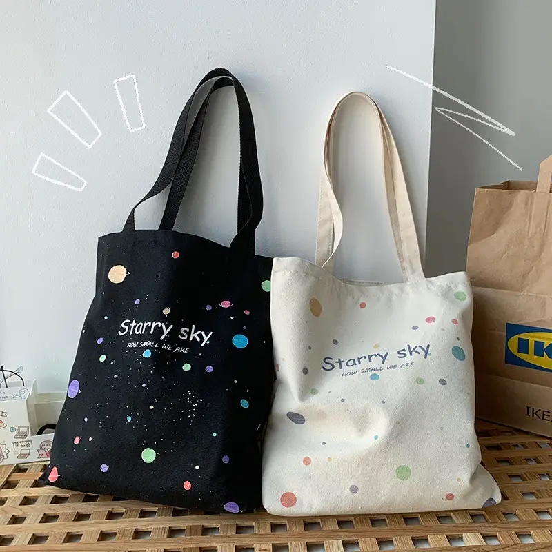 Spring and Summer Canvas Bag Women's Summer Ins Japanese Style Han Feng Large Capacity Student Class Schoolbag Shoulder Hand Carrying Bag — feature 14