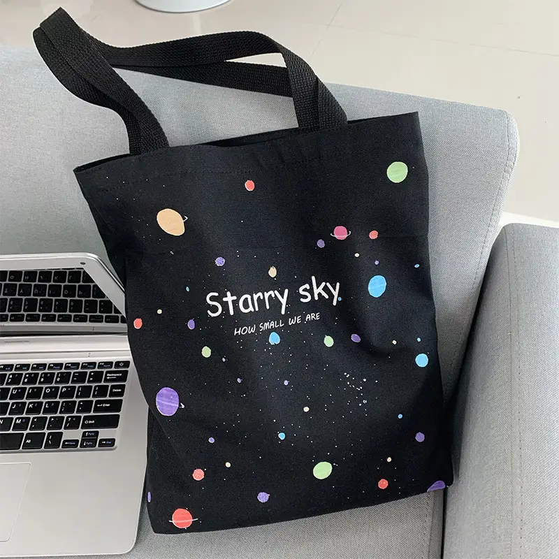 Spring and Summer Canvas Bag Women's Summer Ins Japanese Style Han Feng Large Capacity Student Class Schoolbag Shoulder Hand Carrying Bag — feature 20