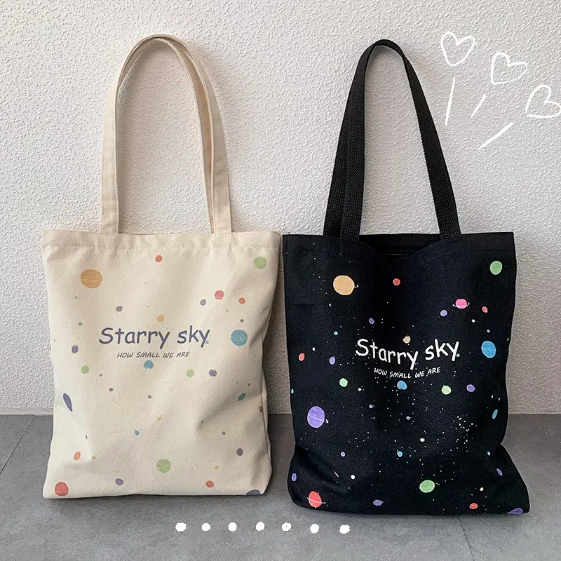 Spring and Summer Canvas Bag Women's Summer Ins Japanese Style Han Feng Large Capacity Student Class Schoolbag Shoulder Hand Carrying Bag — feature 3