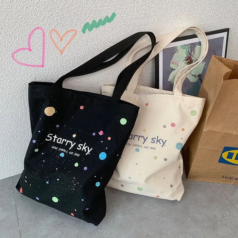 Spring and Summer Canvas Bag Women's Summer Ins Japanese Style Han Feng Large Capacity Student Class Schoolbag Shoulder Hand Carrying Bag — feature 8