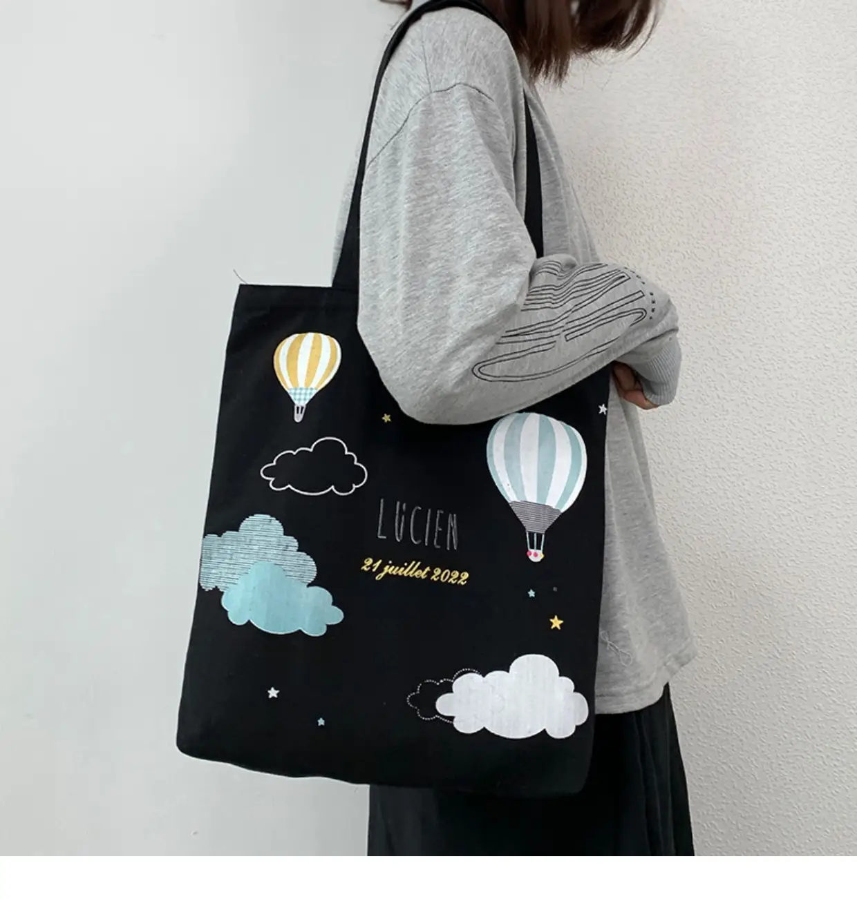Spring and Summer Canvas Bag Women's Summer Ins Japanese Style Han Feng Large Capacity Student Class Schoolbag Shoulder Hand Carrying Bag - Image 3