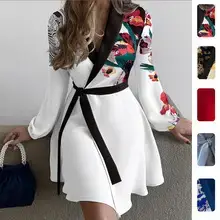 2026 Printed Tie-Up Slit Strap Dress Brown — feature 66