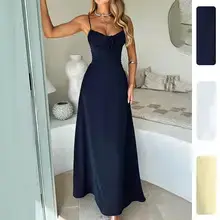 2026 Printed Tie-Up Slit Strap Dress Brown — feature 72
