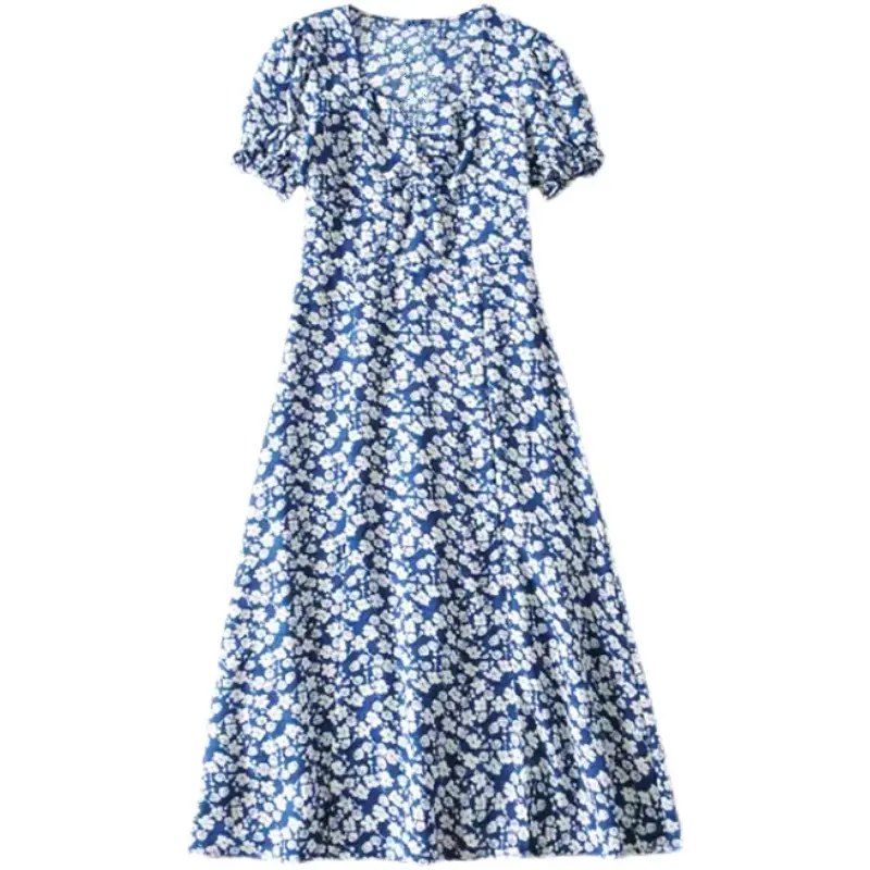 Chiffon Floral Dress Petite Women Summer 2021 - Image 7
