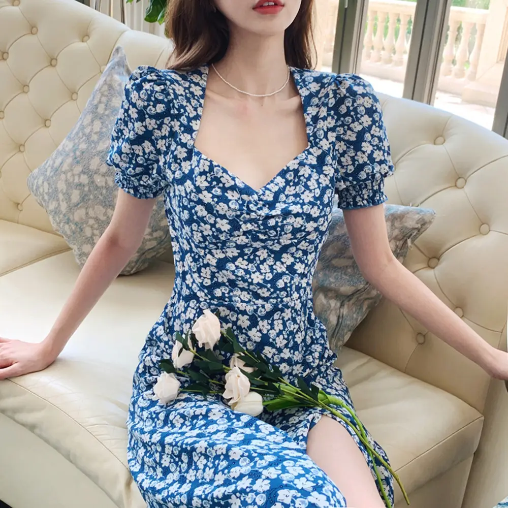 Chiffon Floral Dress Petite Women Summer 2021 — feature 1