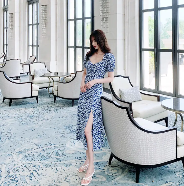 Chiffon Floral Dress Petite Women Summer 2021 — feature 6