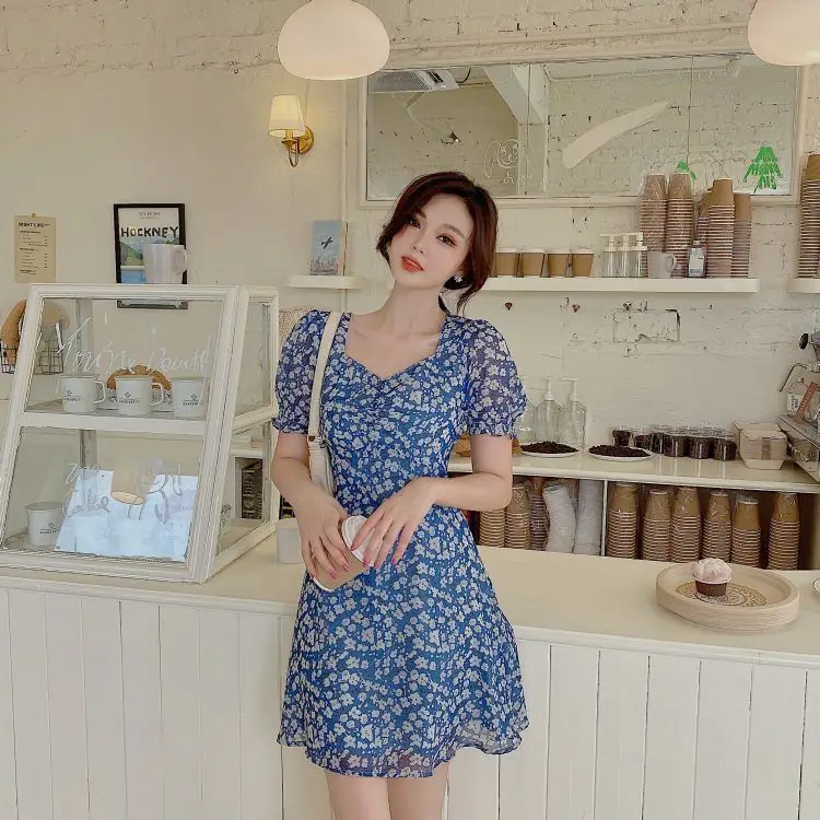Chiffon Floral Dress Petite Women Summer 2021 - Image 2