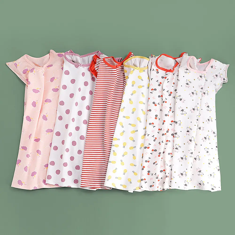Girls' Striped Nightdress 2024 Summer Small Medium - Image 9