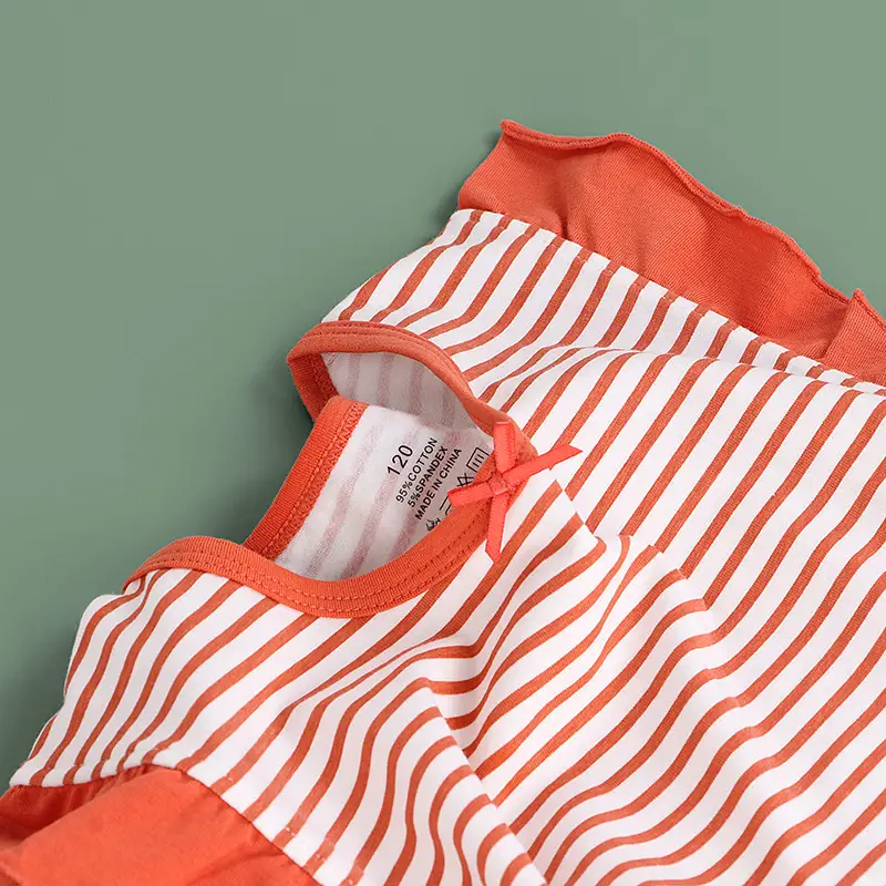 Girls' Striped Nightdress 2024 Summer Small Medium - Image 10