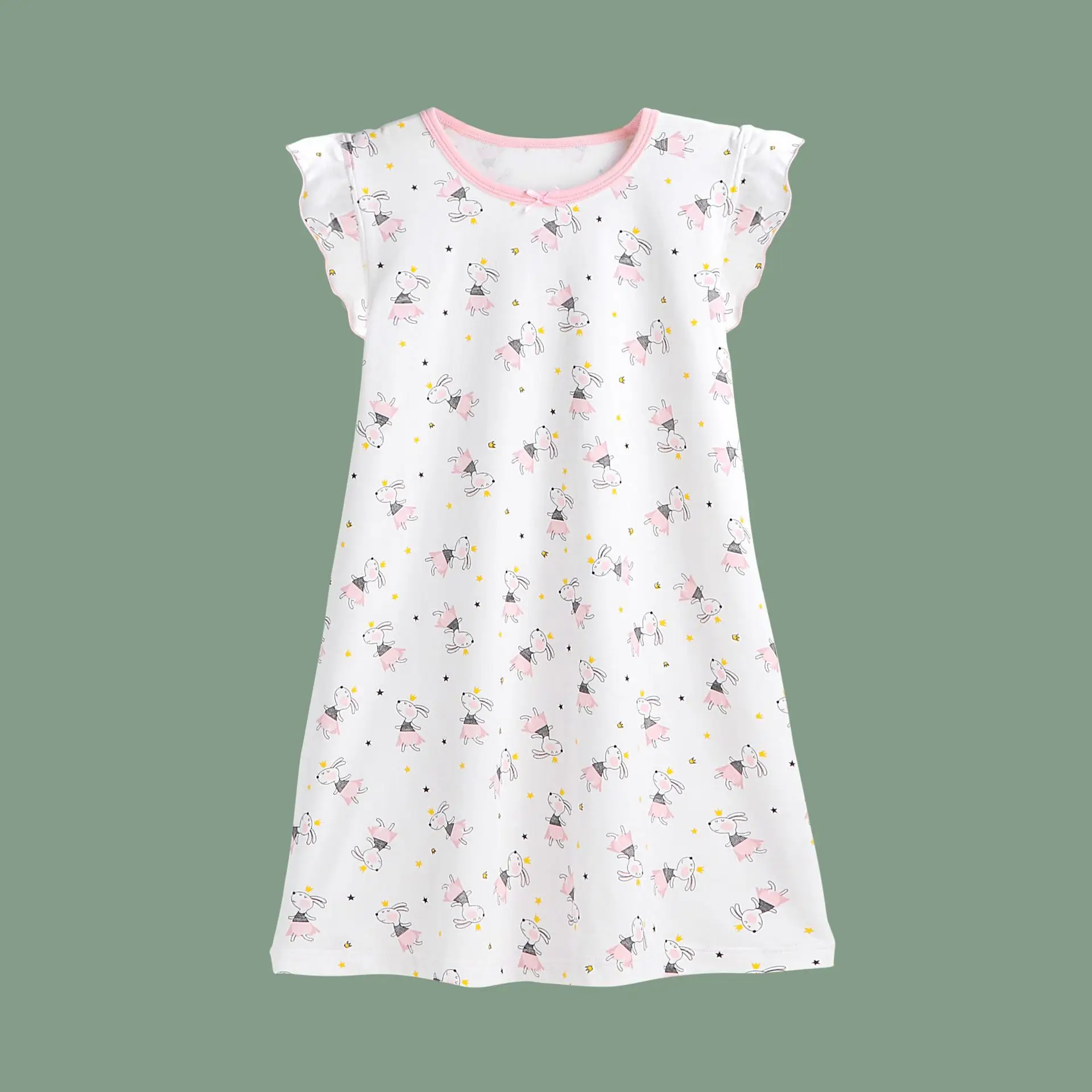 Girls' Striped Nightdress 2024 Summer Small Medium - Image 2