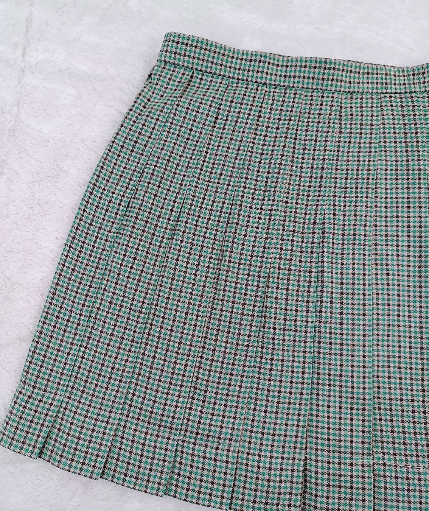 Japanese Orthodox JK Pleated Skirt Dark Green 42cm