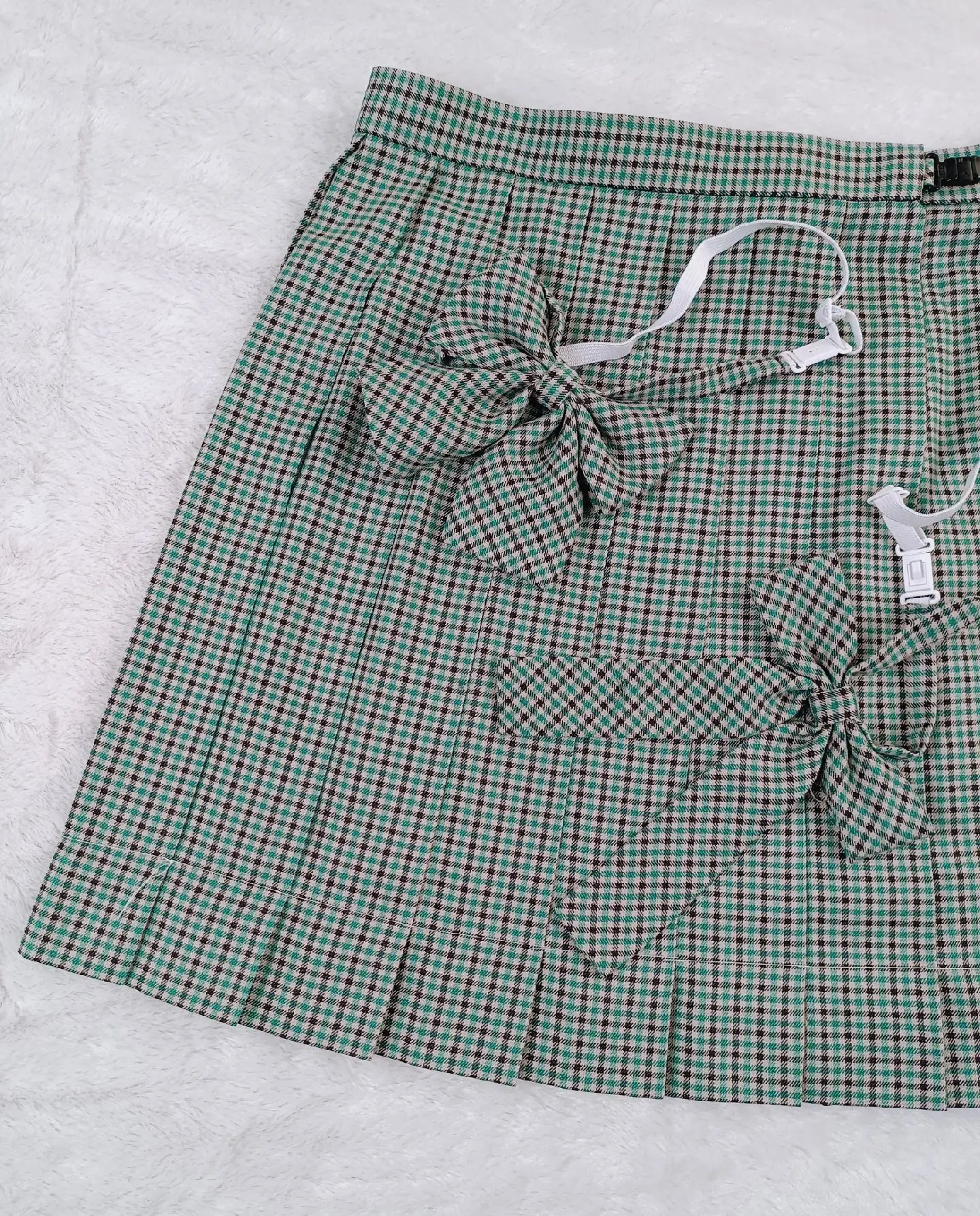 Japanese Orthodox JK Pleated Skirt Dark Green 42cm