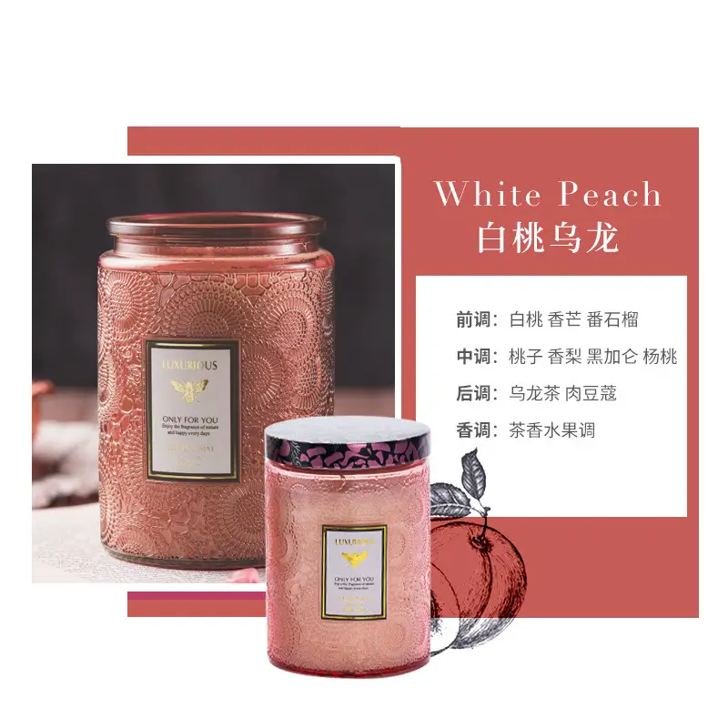 Embossed Aromatherapy Candle Cup, Handmade Soybean Aromatherapy Candle, Smoke-Free High-End Souvenir Aromatherapy Candle, Essential Oil Aromatherapy - Image 10