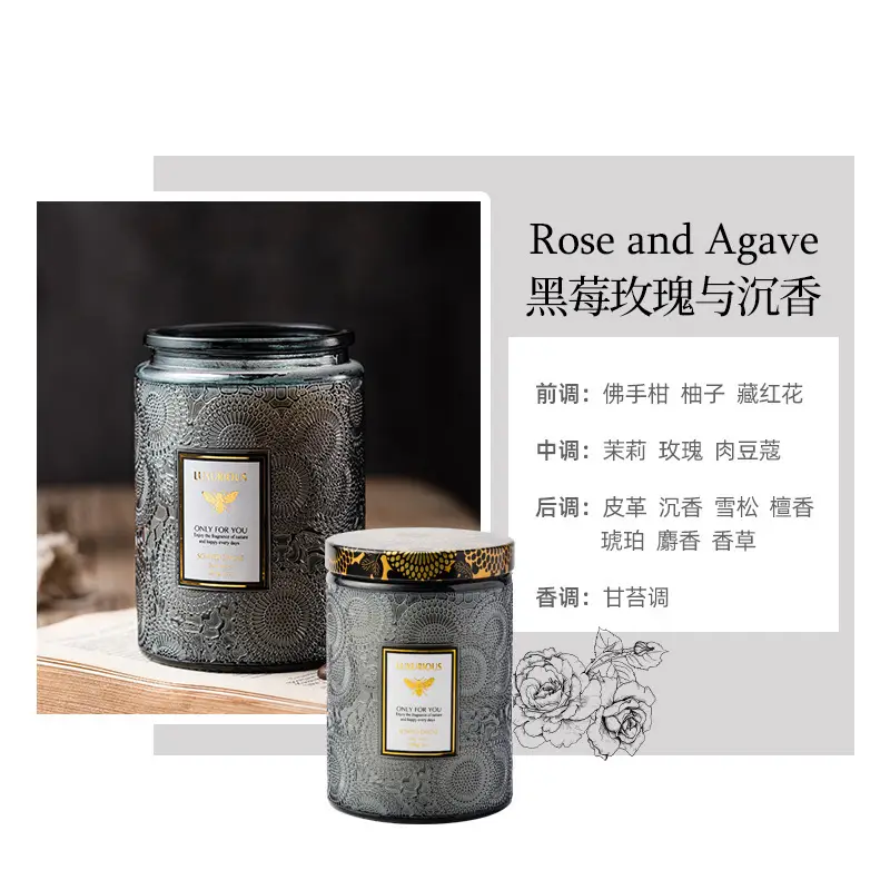 Embossed Aromatherapy Candle Cup, Handmade Soybean Aromatherapy Candle, Smoke-Free High-End Souvenir Aromatherapy Candle, Essential Oil Aromatherapy - Image 17