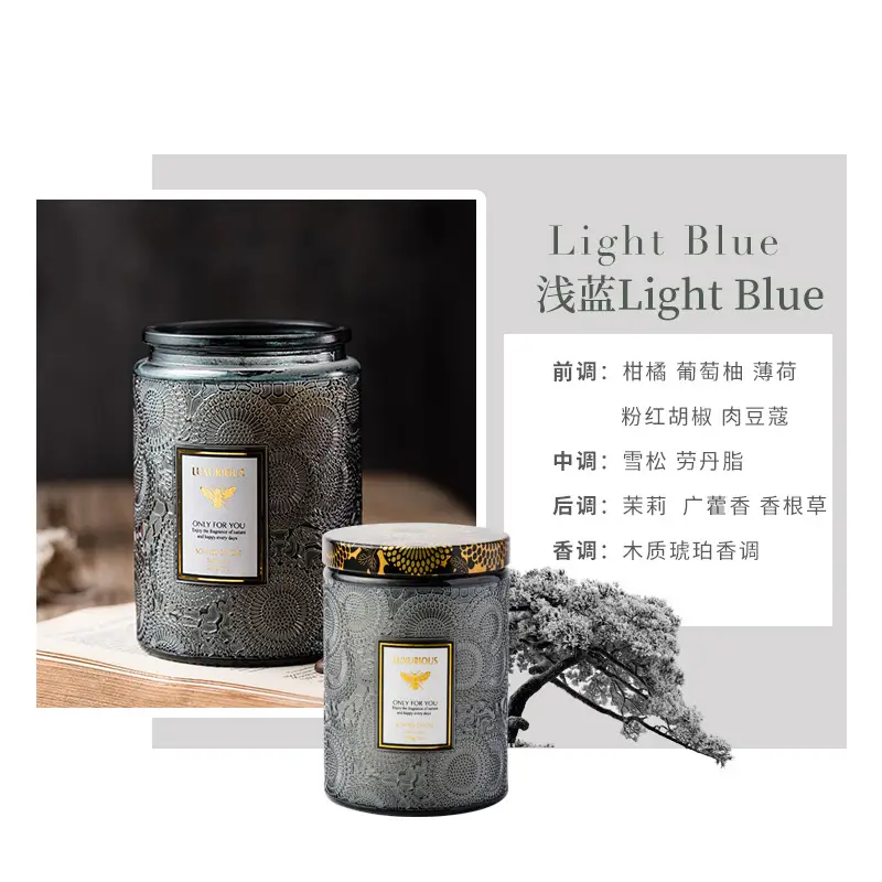 Embossed Aromatherapy Candle Cup, Handmade Soybean Aromatherapy Candle, Smoke-Free High-End Souvenir Aromatherapy Candle, Essential Oil Aromatherapy - Image 4