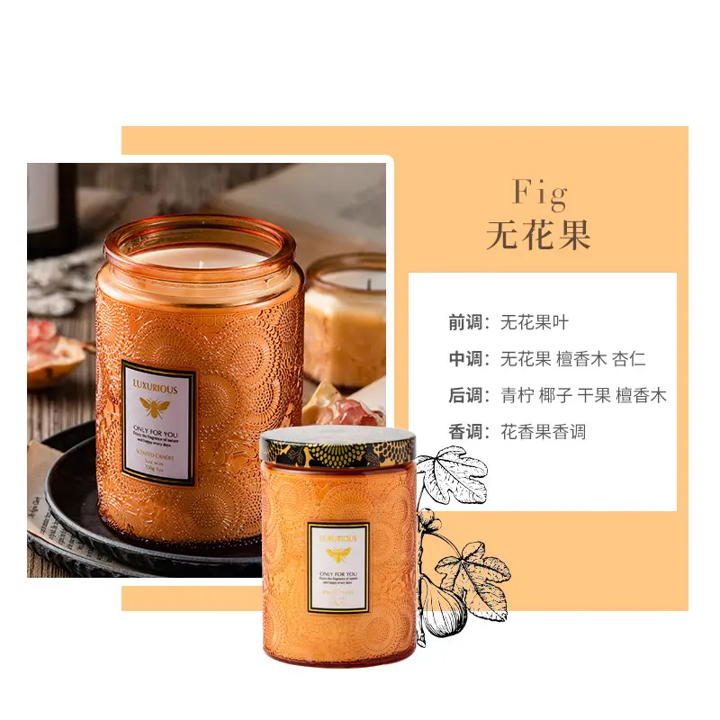 Embossed Aromatherapy Candle Cup, Handmade Soybean Aromatherapy Candle, Smoke-Free High-End Souvenir Aromatherapy Candle, Essential Oil Aromatherapy - Image 6