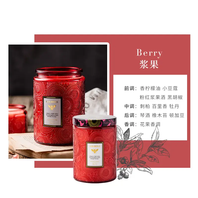 Embossed Aromatherapy Candle Cup, Handmade Soybean Aromatherapy Candle, Smoke-Free High-End Souvenir Aromatherapy Candle, Essential Oil Aromatherapy - Image 7