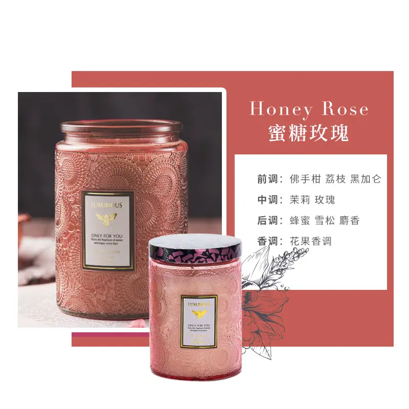 Embossed Aromatherapy Candle Cup, Handmade Soybean Aromatherapy Candle, Smoke-Free High-End Souvenir Aromatherapy Candle, Essential Oil Aromatherapy - Image 9