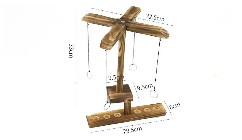 Ring Toss Game Wooden Double Board Toy for Kids — feature 9