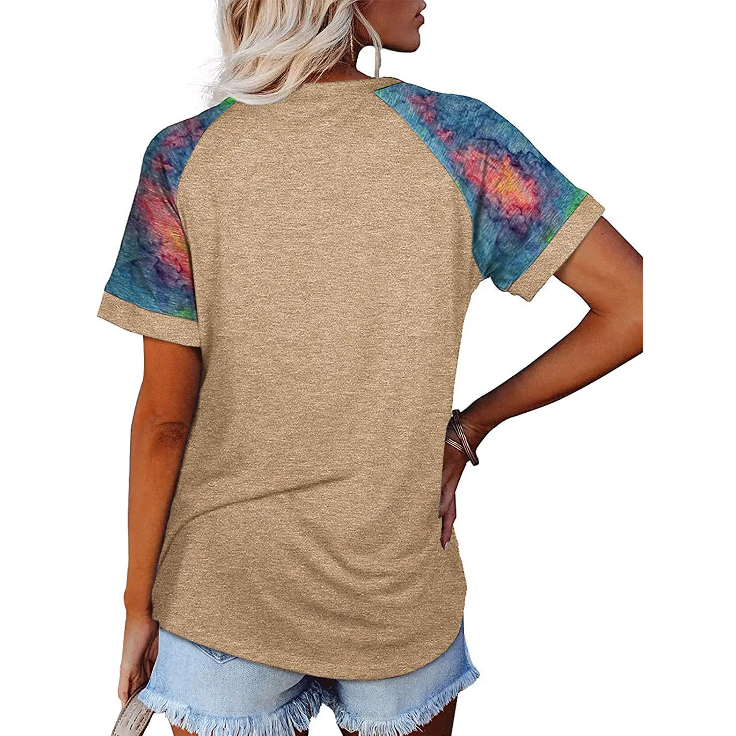 2023 Summer Camouflage Round Neck T-Shirt Women - Image 11