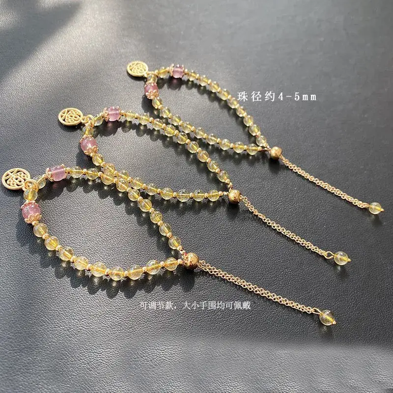 Jingyao Golden Crystal Hair Chains for Women