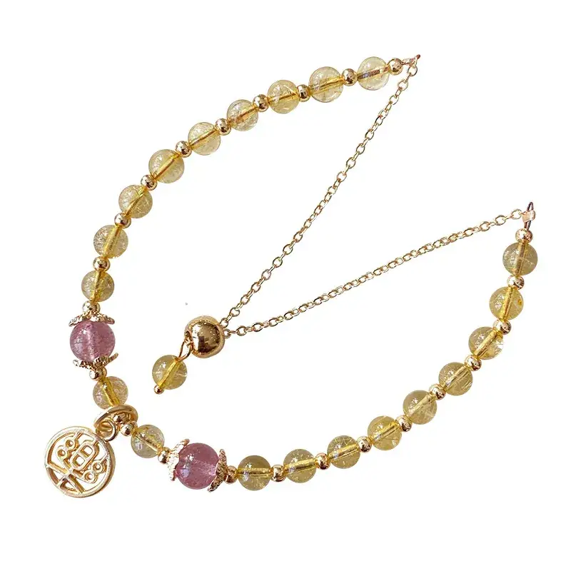 Jingyao Golden Crystal Hair Chains for Women