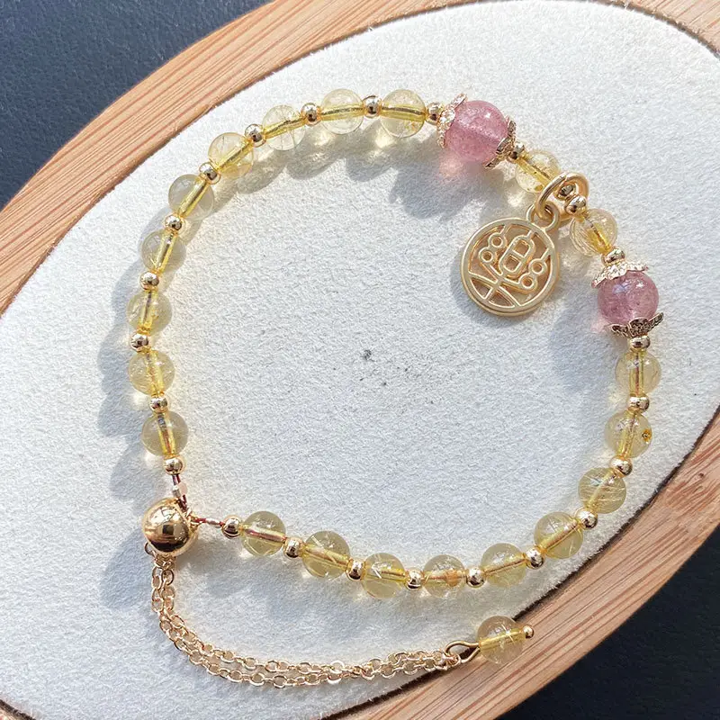 Jingyao Golden Crystal Hair Chains for Women — feature 12