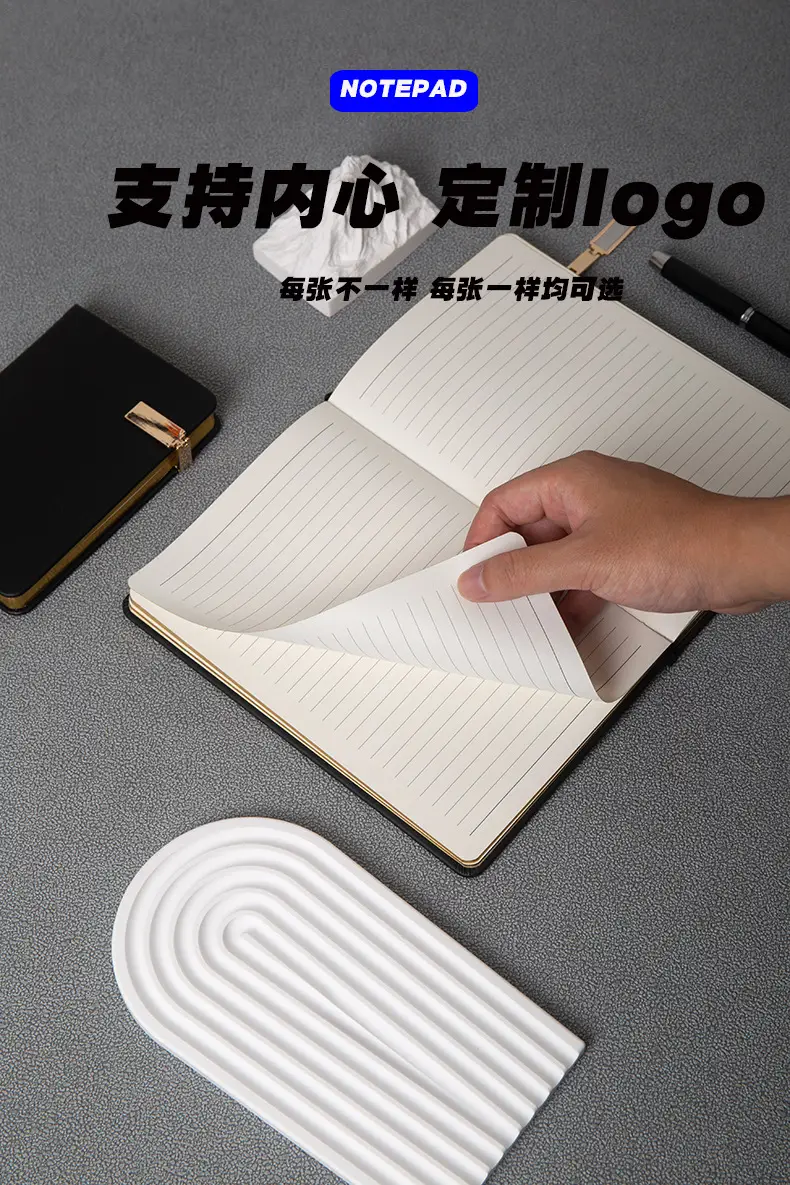 Black Notebook Set with Gold Stamps for Business Use — feature 15
