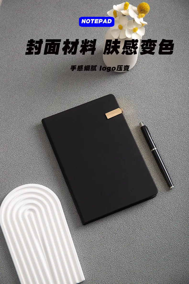 Black Notebook Set with Gold Stamps for Business Use — feature 16