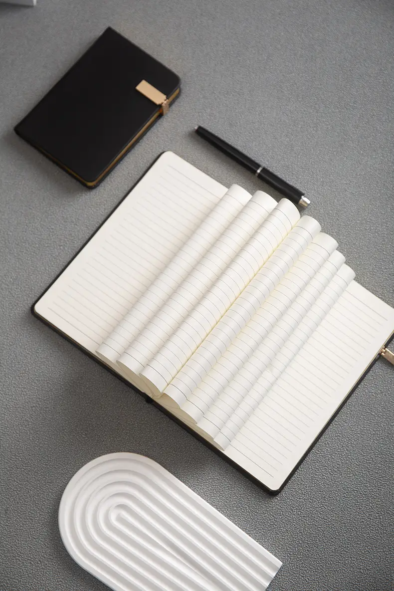 Black Notebook Set with Gold Stamps for Business Use — feature 9