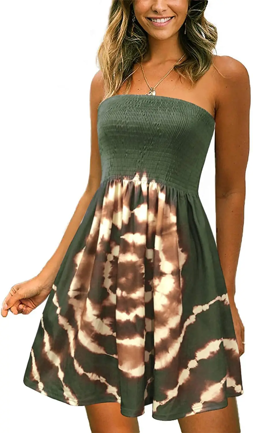 2023 Printed Off-Neck Backless Printed Skirt Set - Image 15