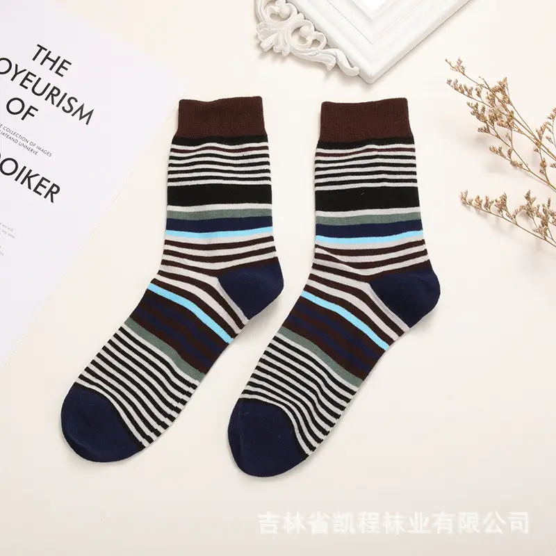 Cross-Border Men's Socks, European and American Style, Personalized Creative Cartoon Men's Socks, Casual Colorful Leather Shoe Factory Men's Socks Wholesale