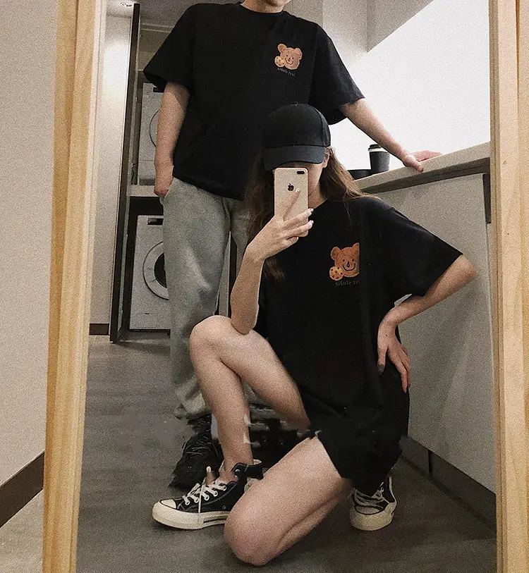 Women Korean Bear Cartoon T-Shirt White 2025 — feature 19