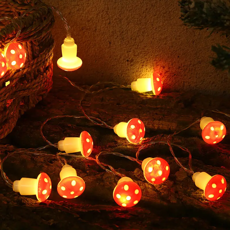 Cross-Border Hot Red Mushroom Light String for Home Decor - Image 6