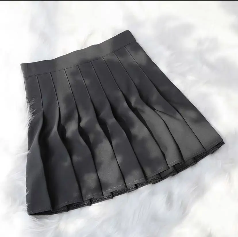Black Pleated Miniskirt No Bottoming Elastic Waist - Image 14