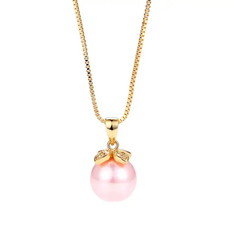 Japanese & Korean Style Pearl Pendant with Flower Charm - Image 5