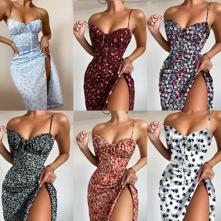 Printed Strap Dress for Women Spring New 2026