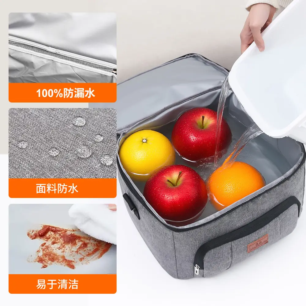 Double Layer Waterproof Ice Bag Large Portable Thermal Lunch Bag