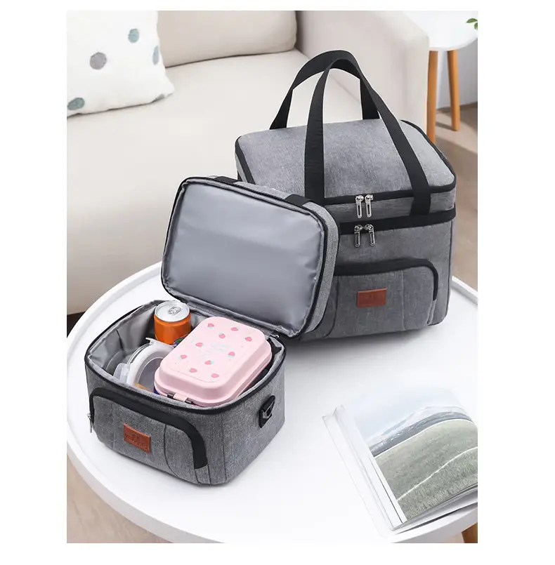 Double Layer Waterproof Ice Bag Large Portable Thermal Lunch Bag — feature 15